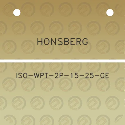 honsberg-iso-wpt-2p-15-25-ge