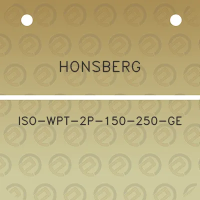 honsberg-iso-wpt-2p-150-250-ge