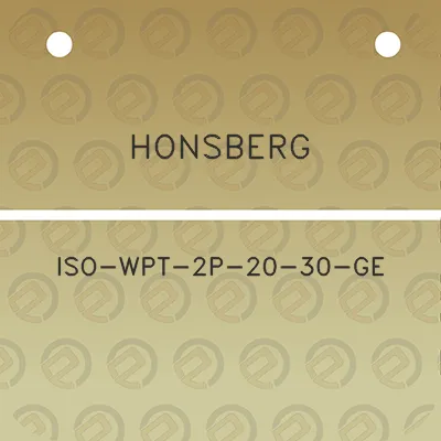 honsberg-iso-wpt-2p-20-30-ge