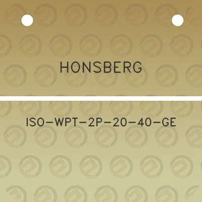 honsberg-iso-wpt-2p-20-40-ge