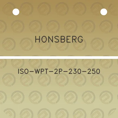 honsberg-iso-wpt-2p-230-250