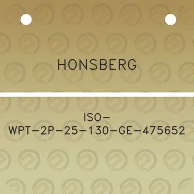 honsberg-iso-wpt-2p-25-130-ge-475652