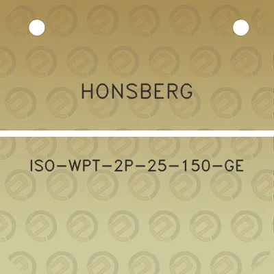 honsberg-iso-wpt-2p-25-150-ge