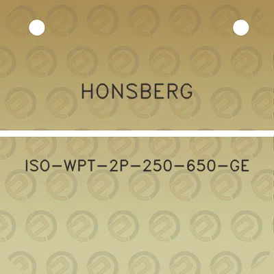 honsberg-iso-wpt-2p-250-650-ge