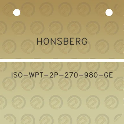 honsberg-iso-wpt-2p-270-980-ge