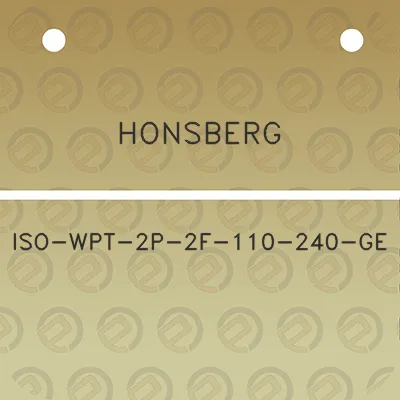 honsberg-iso-wpt-2p-2f-110-240-ge