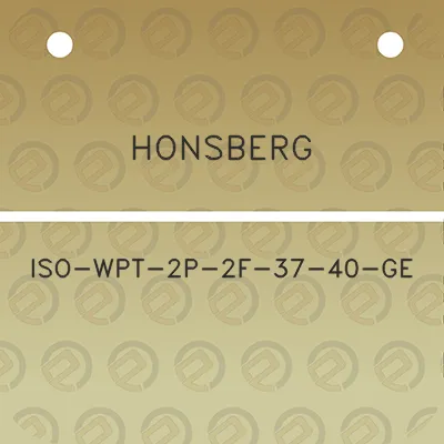 honsberg-iso-wpt-2p-2f-37-40-ge