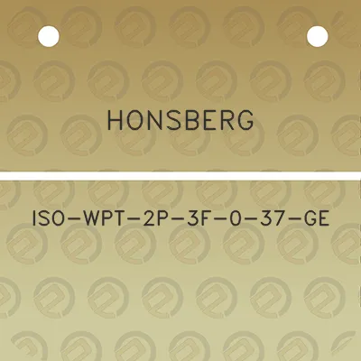 honsberg-iso-wpt-2p-3f-0-37-ge