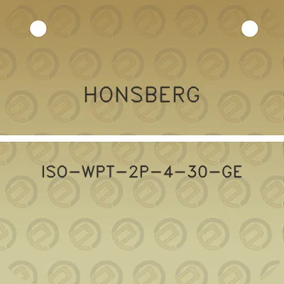 honsberg-iso-wpt-2p-4-30-ge