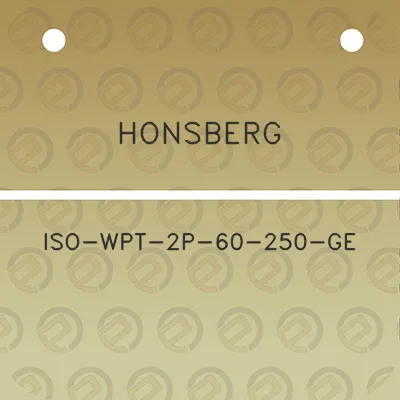 honsberg-iso-wpt-2p-60-250-ge