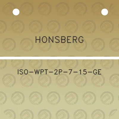 honsberg-iso-wpt-2p-7-15-ge