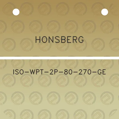 honsberg-iso-wpt-2p-80-270-ge