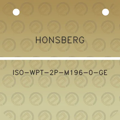 honsberg-iso-wpt-2p-m196-0-ge