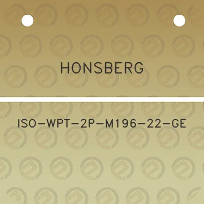 honsberg-iso-wpt-2p-m196-22-ge