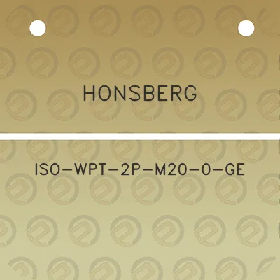 honsberg-iso-wpt-2p-m20-0-ge