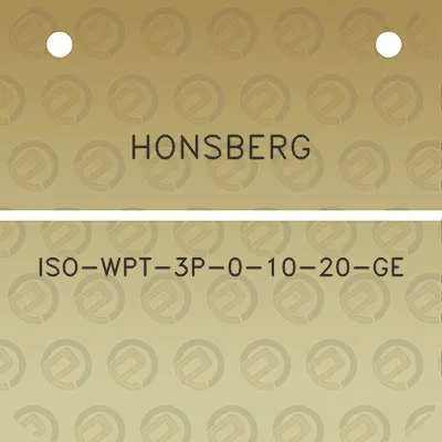 honsberg-iso-wpt-3p-0-10-20-ge