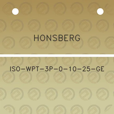 honsberg-iso-wpt-3p-0-10-25-ge