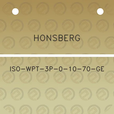 honsberg-iso-wpt-3p-0-10-70-ge