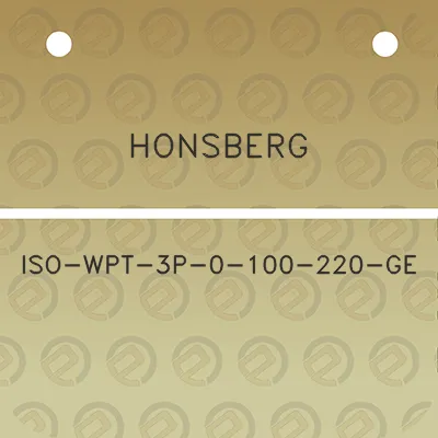 honsberg-iso-wpt-3p-0-100-220-ge