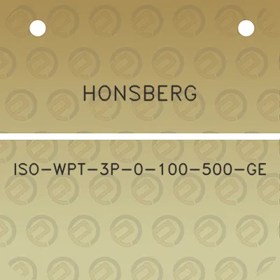 honsberg-iso-wpt-3p-0-100-500-ge