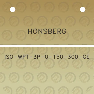 honsberg-iso-wpt-3p-0-150-300-ge