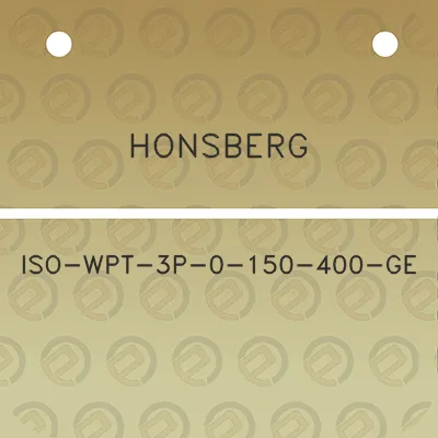 honsberg-iso-wpt-3p-0-150-400-ge