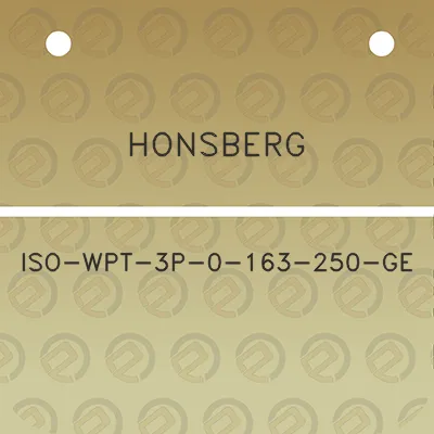 honsberg-iso-wpt-3p-0-163-250-ge