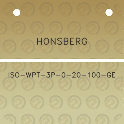 honsberg-iso-wpt-3p-0-20-100-ge