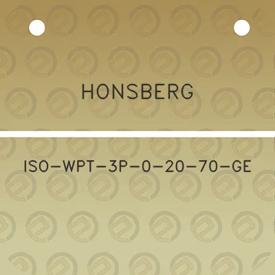 honsberg-iso-wpt-3p-0-20-70-ge