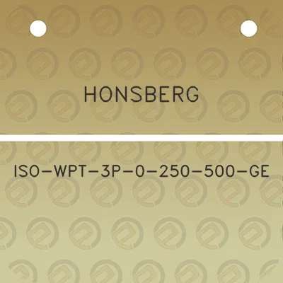 honsberg-iso-wpt-3p-0-250-500-ge