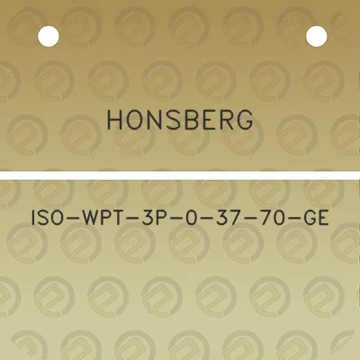 honsberg-iso-wpt-3p-0-37-70-ge