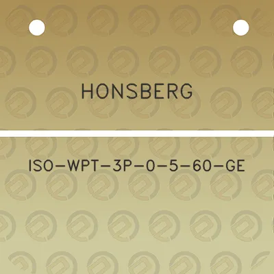 honsberg-iso-wpt-3p-0-5-60-ge