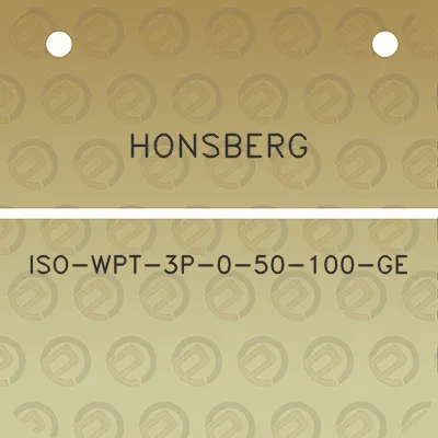 honsberg-iso-wpt-3p-0-50-100-ge