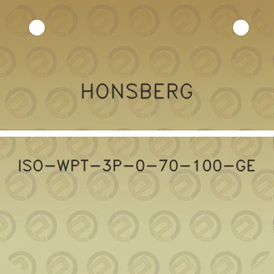 honsberg-iso-wpt-3p-0-70-100-ge