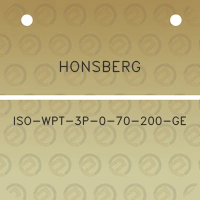 honsberg-iso-wpt-3p-0-70-200-ge