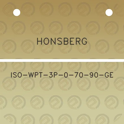 honsberg-iso-wpt-3p-0-70-90-ge