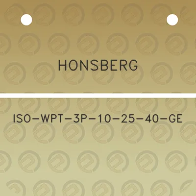 honsberg-iso-wpt-3p-10-25-40-ge