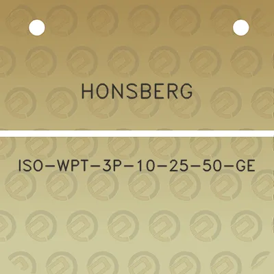 honsberg-iso-wpt-3p-10-25-50-ge