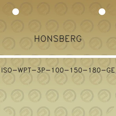 honsberg-iso-wpt-3p-100-150-180-ge