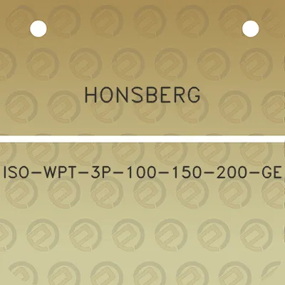 honsberg-iso-wpt-3p-100-150-200-ge