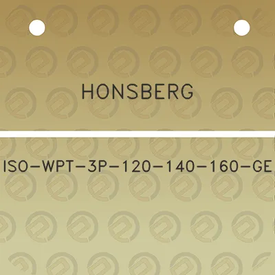 honsberg-iso-wpt-3p-120-140-160-ge