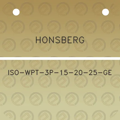 honsberg-iso-wpt-3p-15-20-25-ge