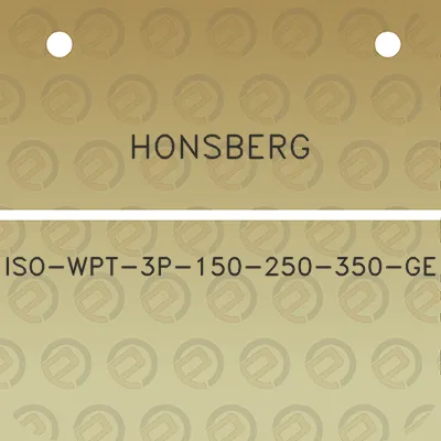 honsberg-iso-wpt-3p-150-250-350-ge