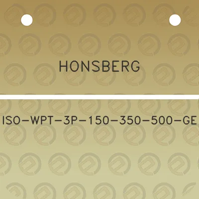 honsberg-iso-wpt-3p-150-350-500-ge