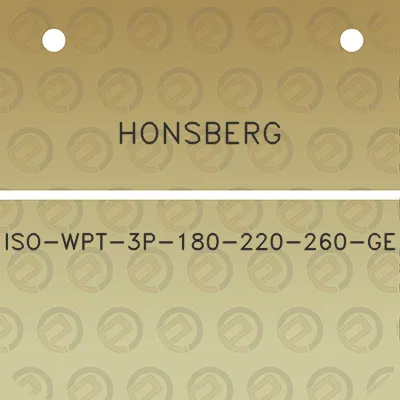 honsberg-iso-wpt-3p-180-220-260-ge