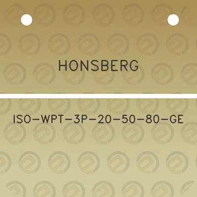 honsberg-iso-wpt-3p-20-50-80-ge