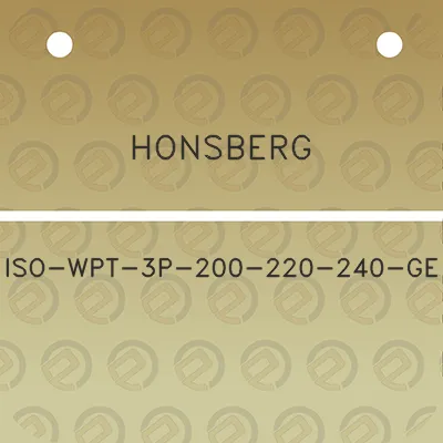 honsberg-iso-wpt-3p-200-220-240-ge