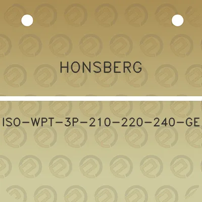 honsberg-iso-wpt-3p-210-220-240-ge