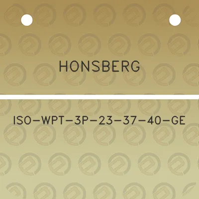 honsberg-iso-wpt-3p-23-37-40-ge