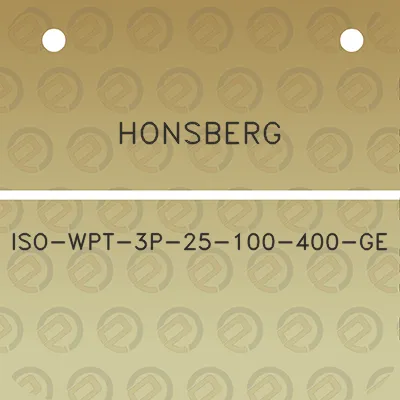 honsberg-iso-wpt-3p-25-100-400-ge